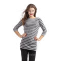 Factory Sale simple design stripe pattern cashmere sweater